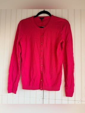Talbots Size XS Hot Pink Long Sleeve Cardigan Sweater "The Classics" NEW!